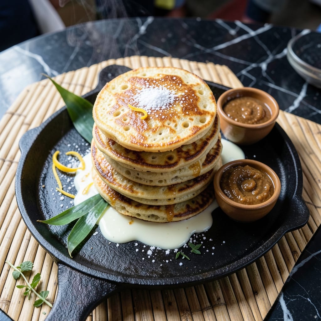 Pinoy Hotcake Recipe Street Food: Fluffy Pillows With Coconut Caramel Drizzle