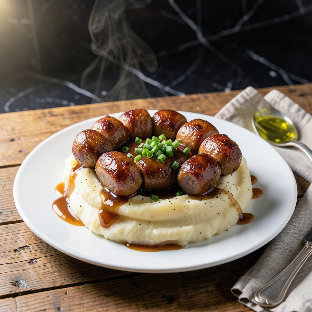 Gordon Ramsay Bangers and Mash Recipe: Pub-Style Sausages With Onion Gravy