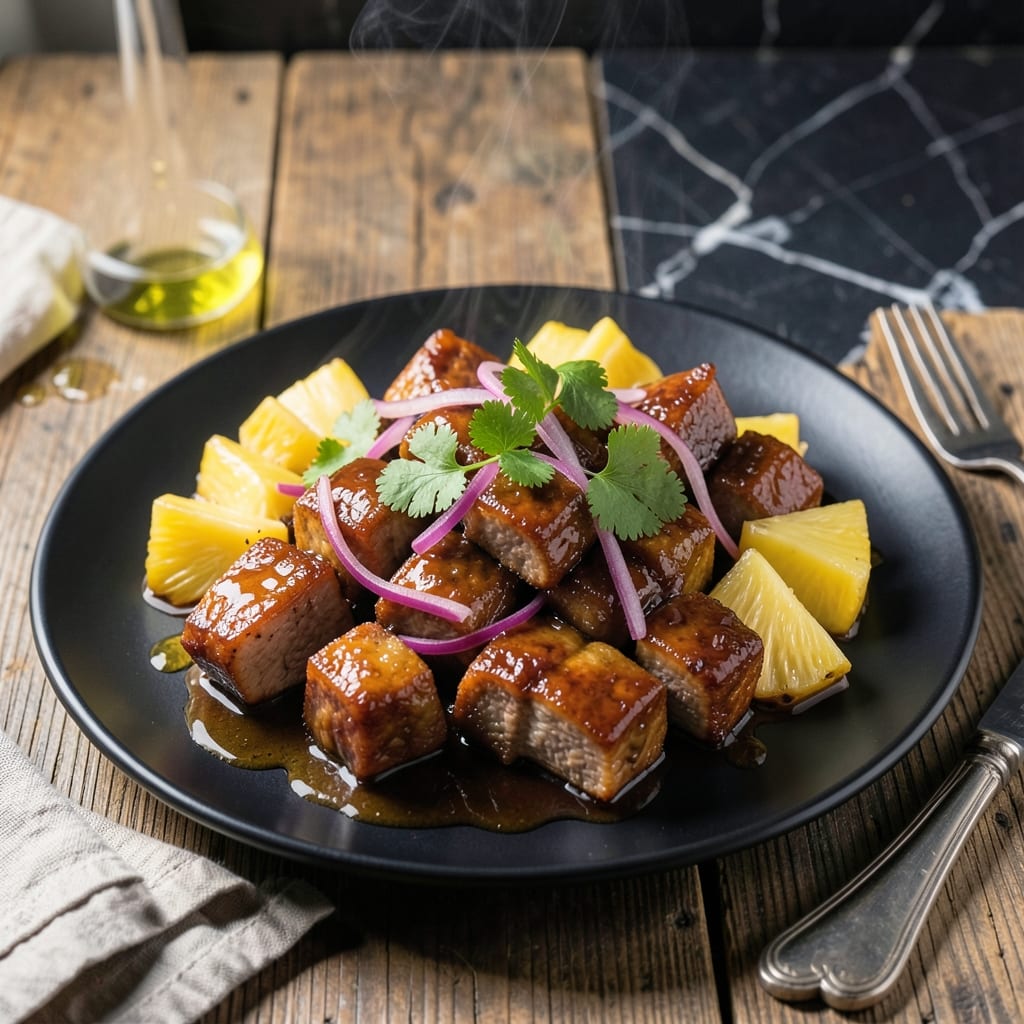Pork Humba Recipe With Pineapple: Filipino Braised Pork With Sweet Tangy Glaze