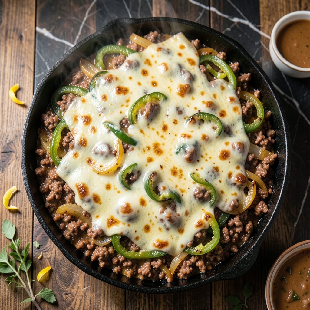 Philly Cheesesteak Casserole Recipe With Ground Beef: One-Pan Weeknight Comfort