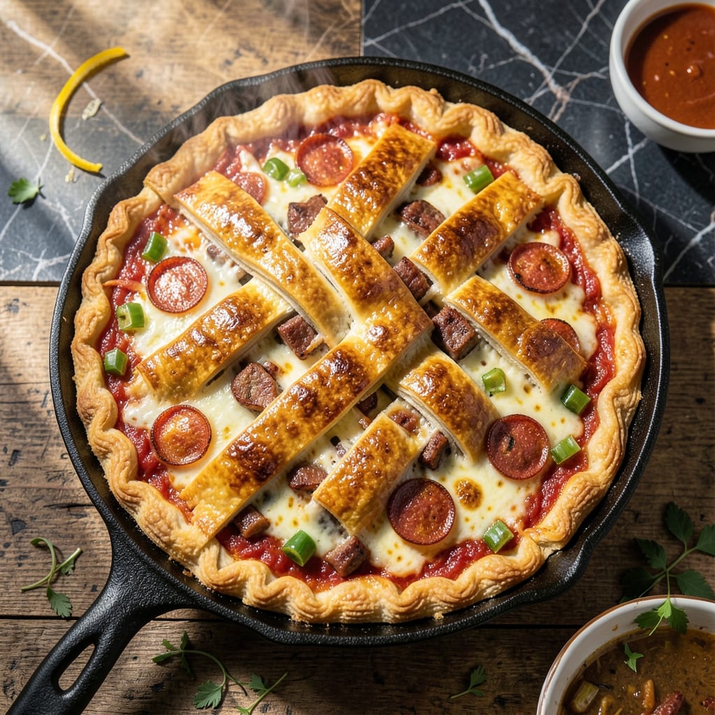 Pizza Pot Pie Recipe With Crescent Rolls: Cheesy Fillings in a Golden Crust Pizza Pot Pie Recipe With Crescent Rolls: Cheesy Fillings in a Golden Crust
