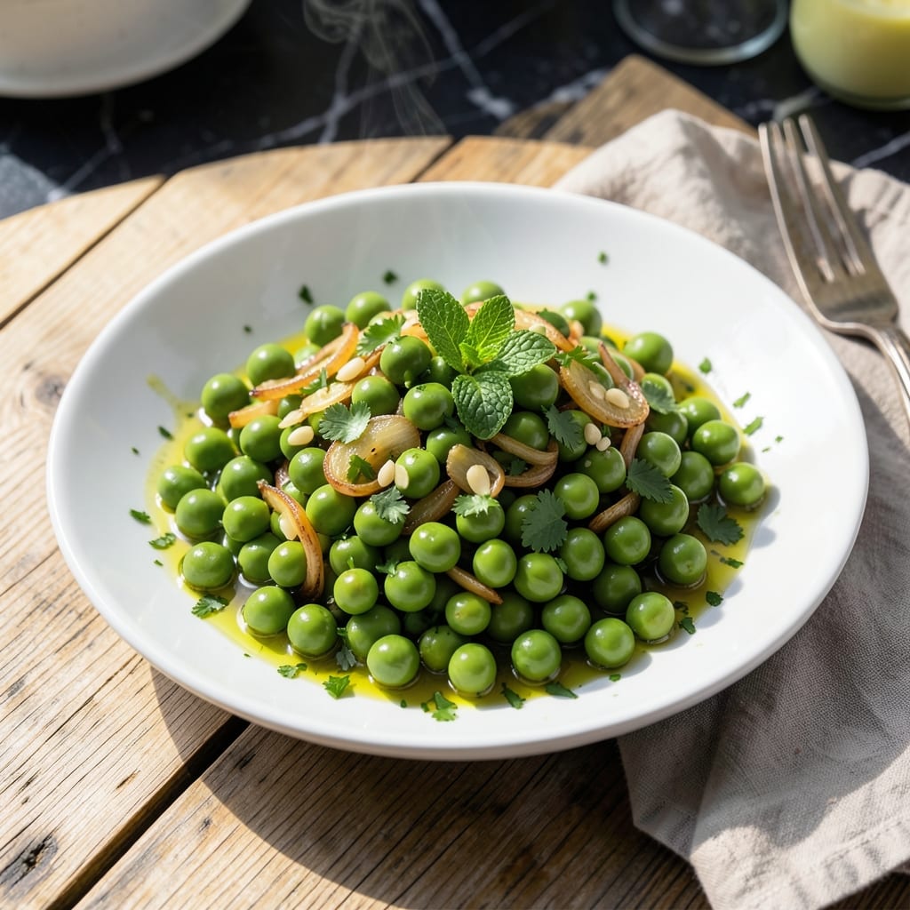 Peas Recipe Vegan: Bright Green Goodness With Garlic and Herbs