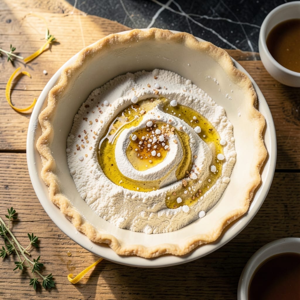 Pie Crust Recipe With Oil: Crisp Flakes Without Butter