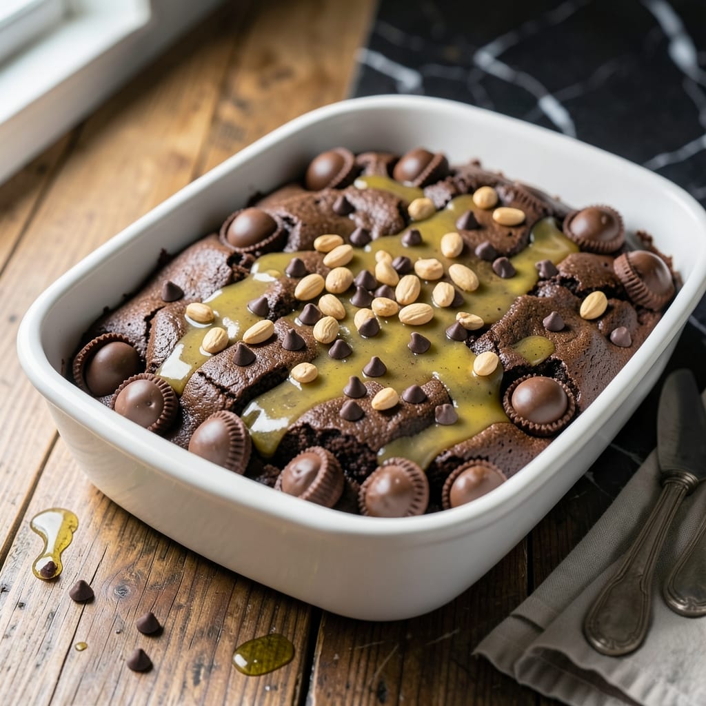 Peanut Butter Cup Dump Cake Recipe With Cake Mix: No-Bake Chocolate Layered Bliss