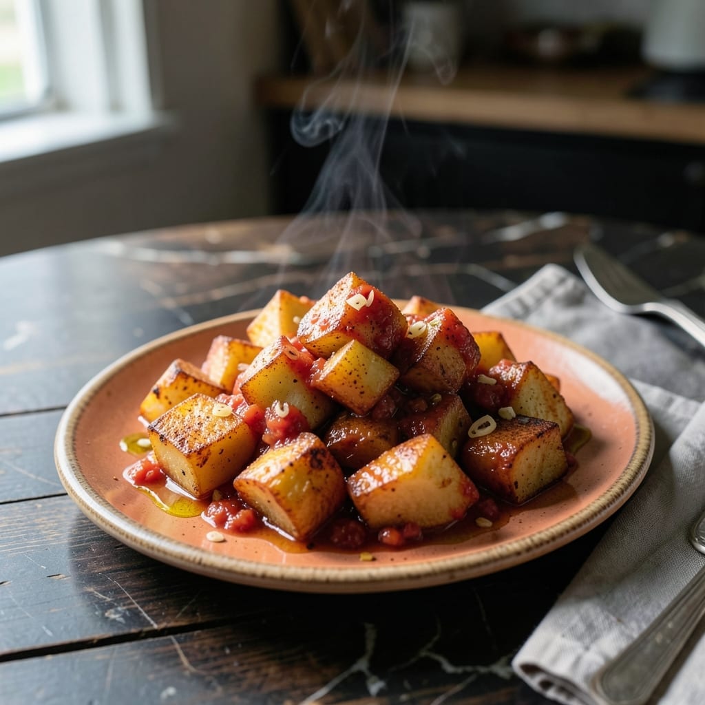 Jamie Oliver's Patatas Bravas Recipe: Spicy Tomato Sauce with Crispy Potatoes Jamie Oliver's Patatas Bravas Recipe: Spicy Tomato Sauce with Crispy Potatoes