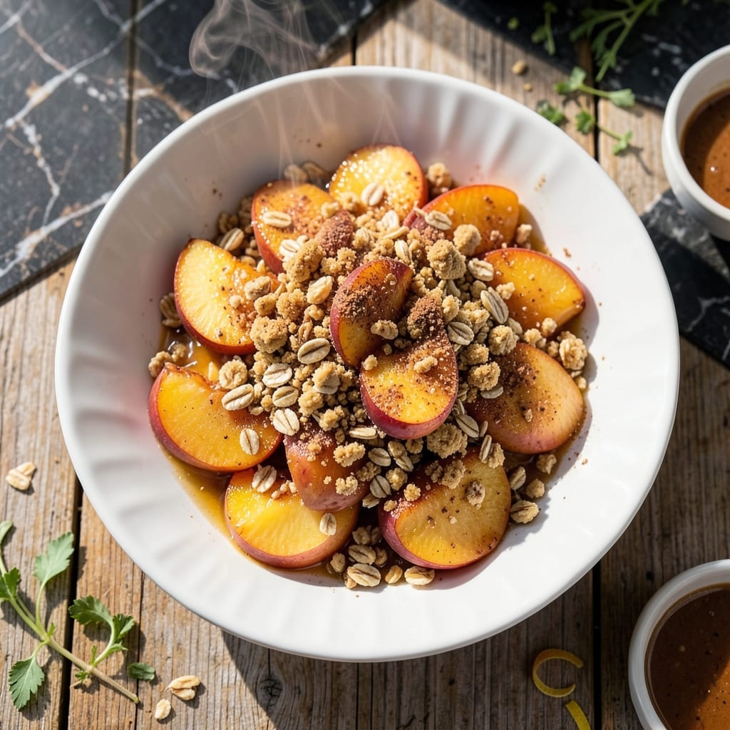 Peach Crisp Recipe With Fresh Peaches: Buttery Oat Topping Over Juicy Summer Fruit