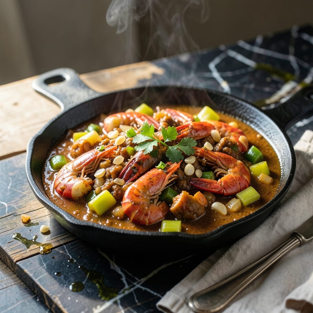 Recipe Etouffee: Cajun Seafood Stew With Rich Roux Base Recipe Etouffee: Cajun Seafood Stew With Rich Roux Base