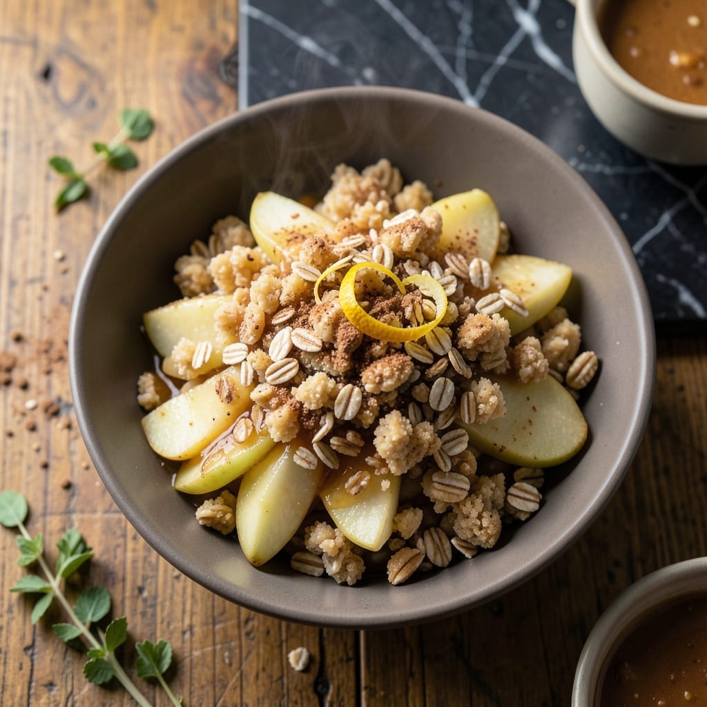 Recipe For Apple Crumble Using Oats: Buttery Oat Topping With Warm Spiced Apples Recipe For Apple Crumble Using Oats: Buttery Oat Topping With Warm Spiced Apples