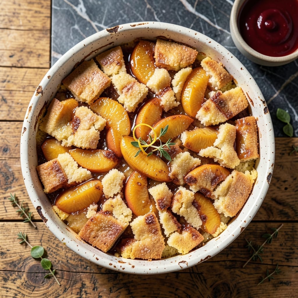 Peach Cobbler Recipe With Yellow Cake Mix: Warm Spiced Peaches Under Golden Crust