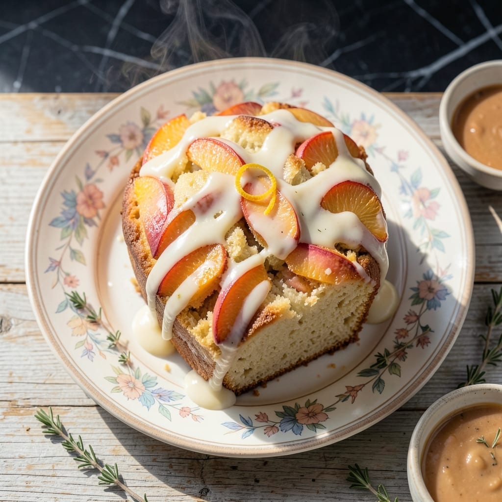 Peaches and Cream Loaf Recipe: Buttery Soft Crumb With Fresh Fruit Bursts Peaches and Cream Loaf Recipe: Buttery Soft Crumb With Fresh Fruit Bursts