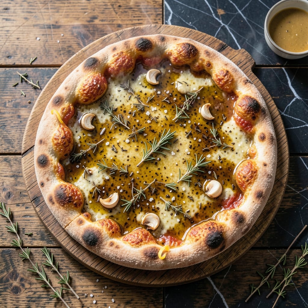 Pizza Recipe No Tomato Sauce: White Base With Garlic and Herb Infusion