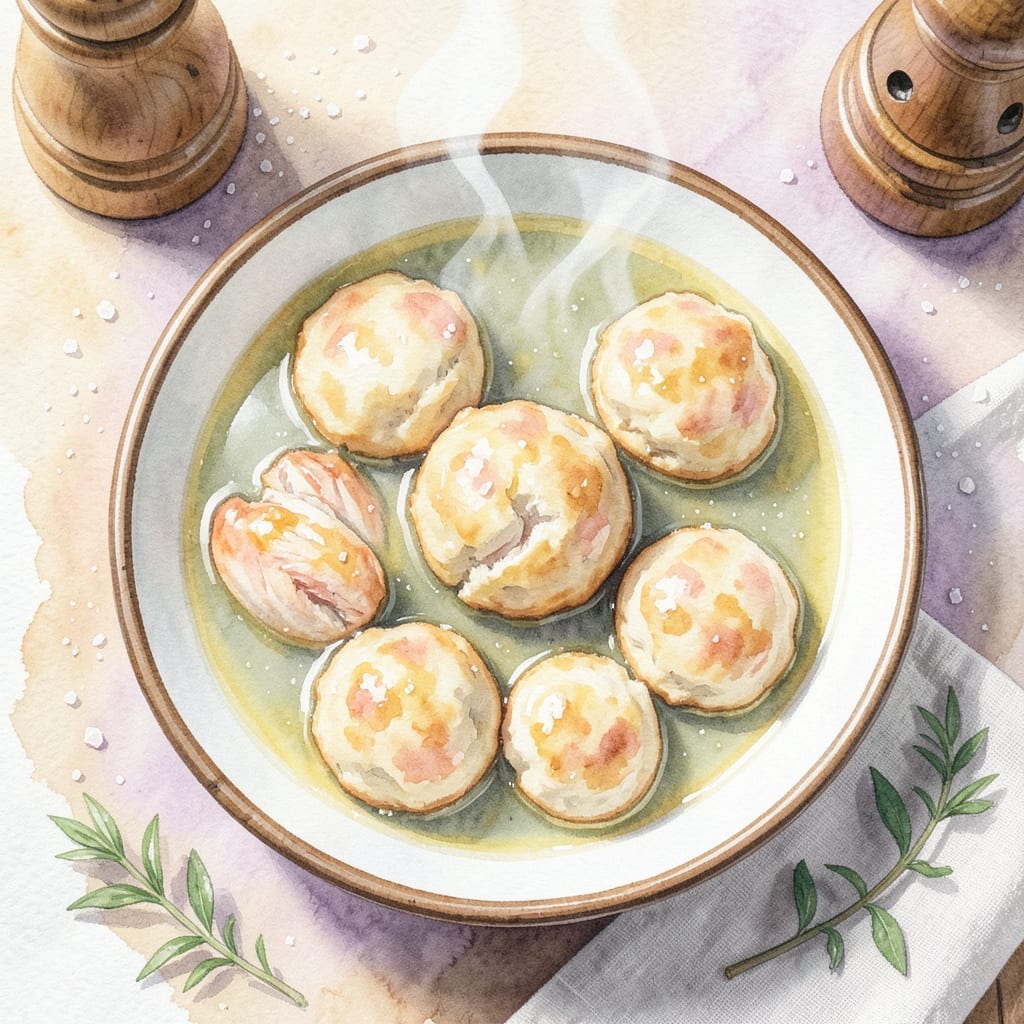Chicken Dumpling Recipe with Biscuits: Fluffy Pillows in Savory Broth