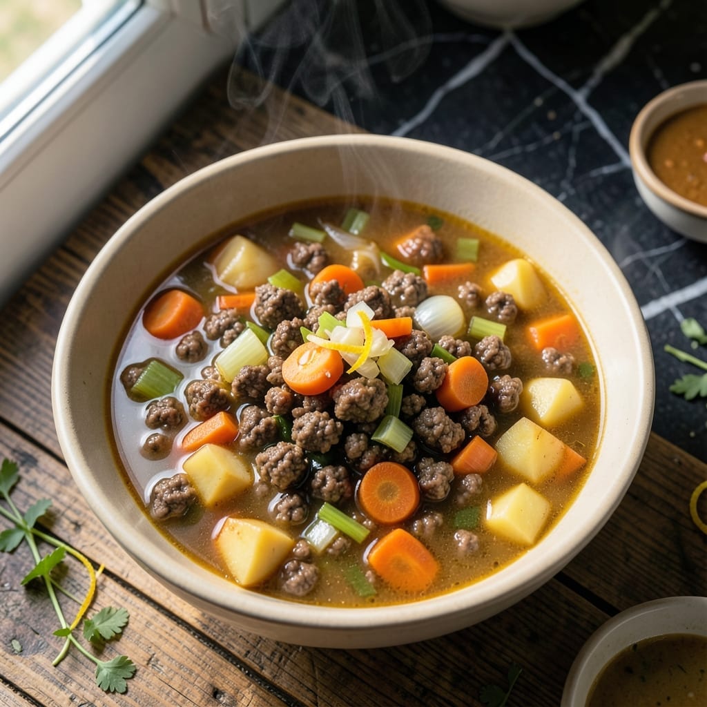 Recipe for Vegetable Soup Using Ground Beef: Hearty One-Pot Meal with Savory Depth Recipe for Vegetable Soup Using Ground Beef: Hearty One-Pot Meal with Savory Depth