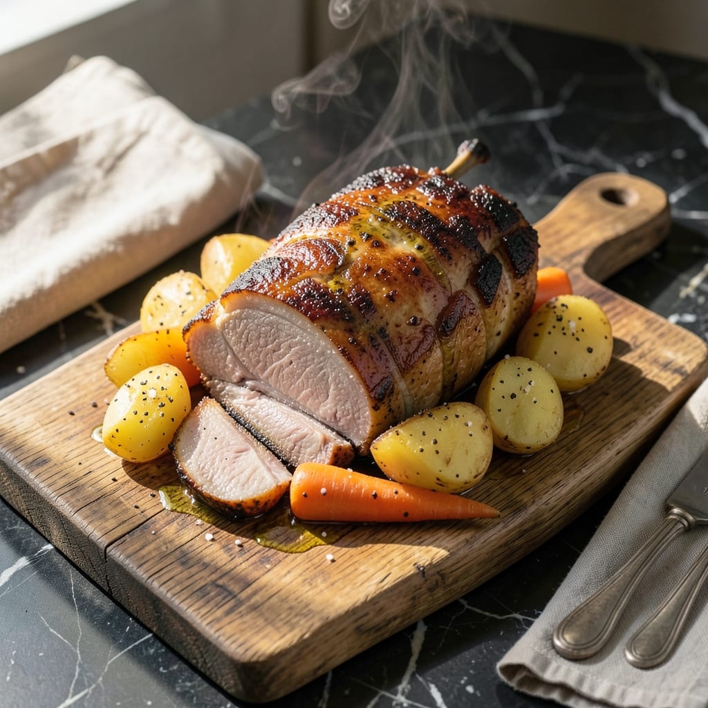 Pork Roast Oven Recipe With Potatoes and Carrots: Herb-Infused One-Pan Meal