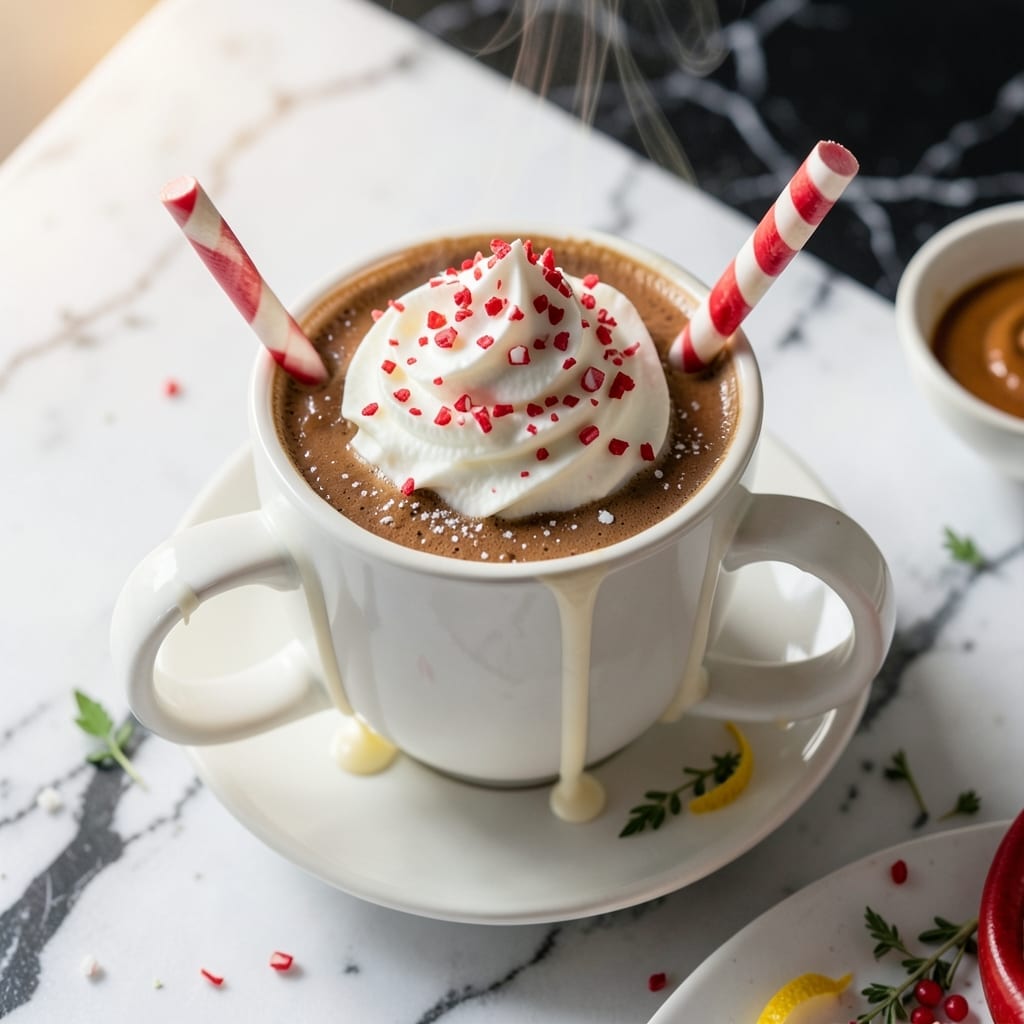 Santa's White Christmas Coffee Recipe: Festive Peppermint Swirl Delight