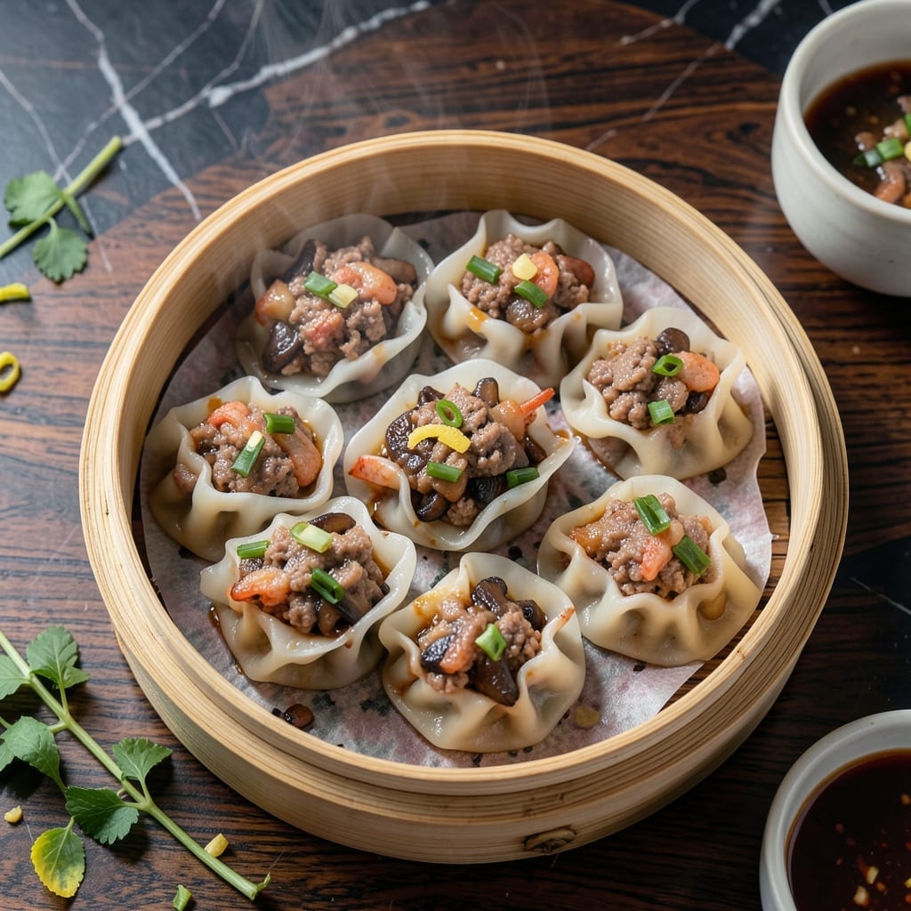 Pork Dim Sum Recipe Authentic: Steamed Pork Dumplings With Juicy Fillings