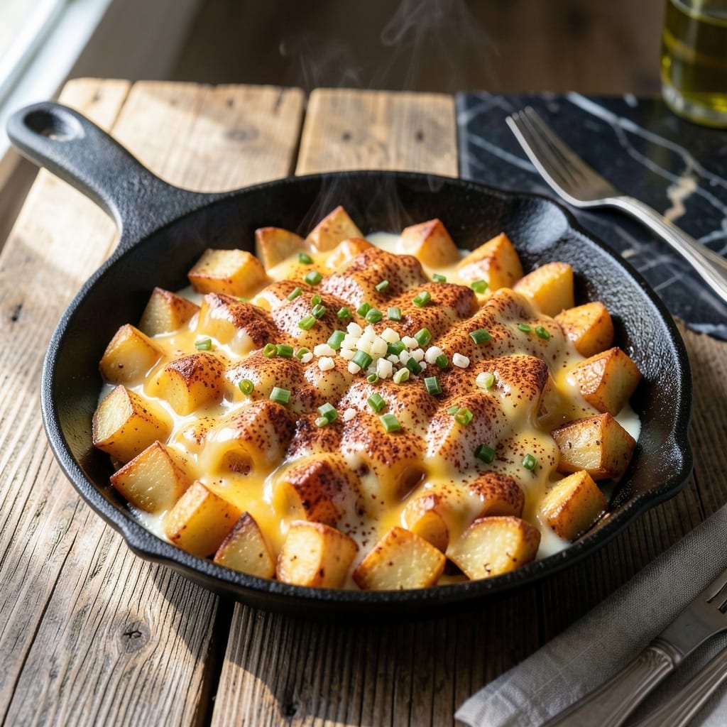 Mission BBQ Cheesy Potatoes Recipe: Smoky Cheddar Loaded Side Mission BBQ Cheesy Potatoes Recipe: Smoky Cheddar Loaded Side