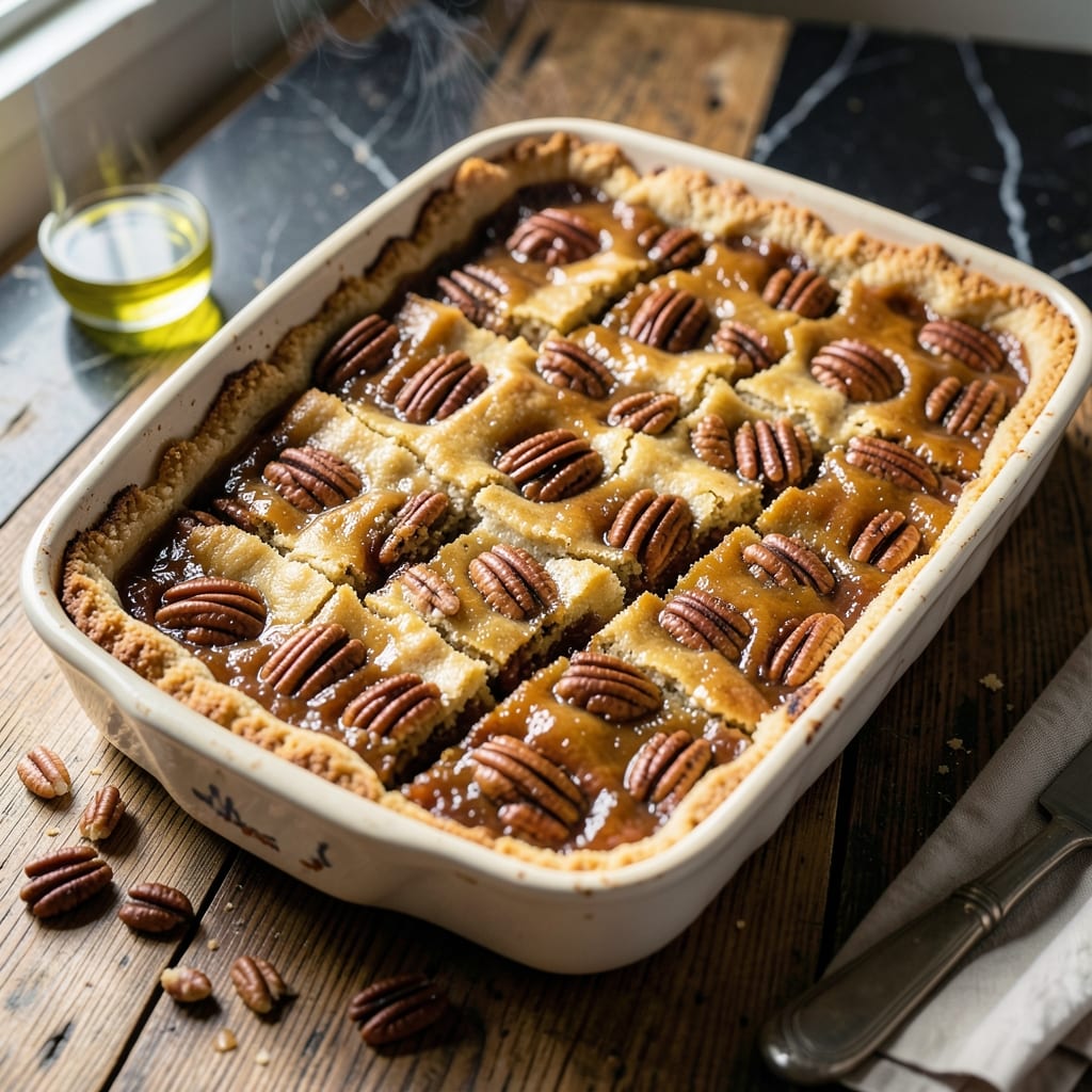 Pecan Pie Bars Recipe Without Corn Syrup: Gooey Pecan Filling on Buttery Shortbread