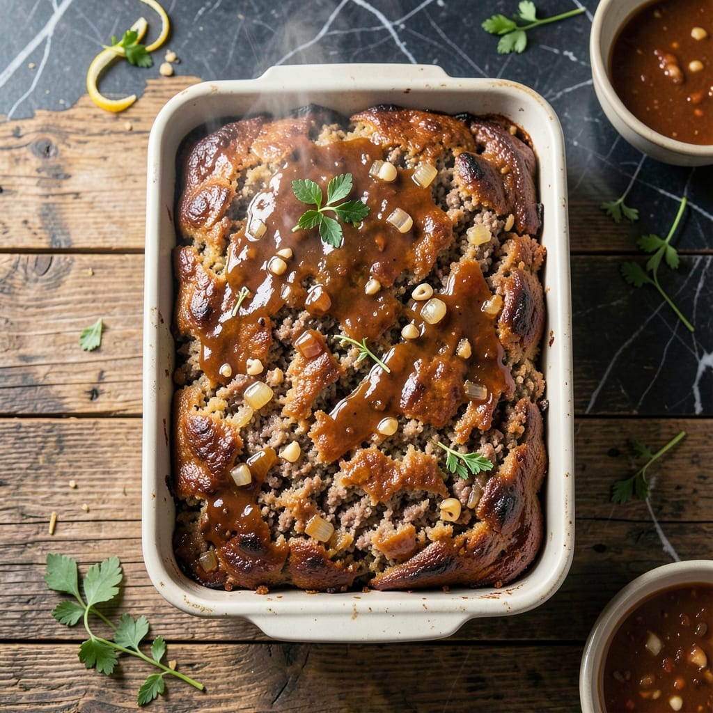 Pork and Beef Meatloaf Recipe UK: British Pub-Style Comfort with Herb Glaze