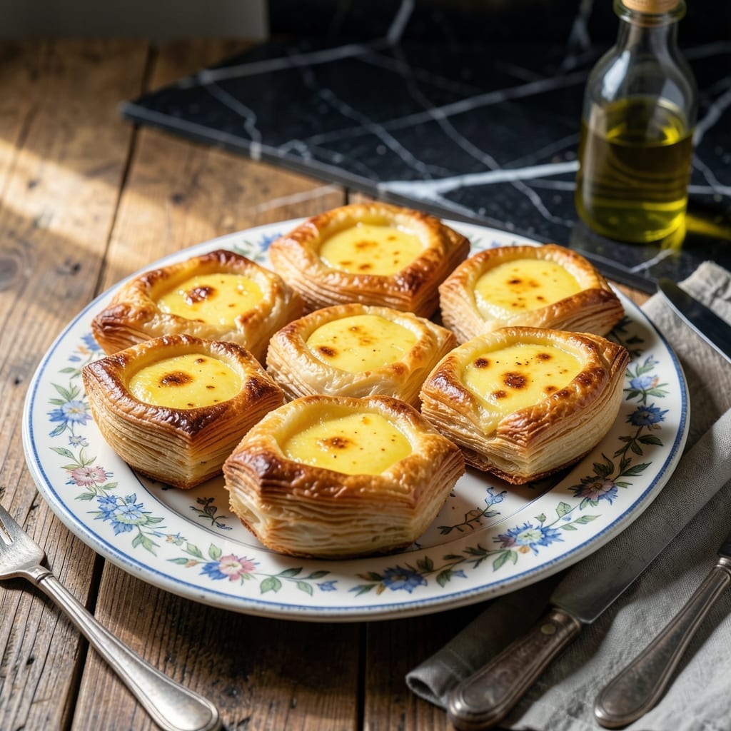 Portuguese Egg Tart Recipe With Ready Made Puff Pastry: Flaky Crust and Custard Magic