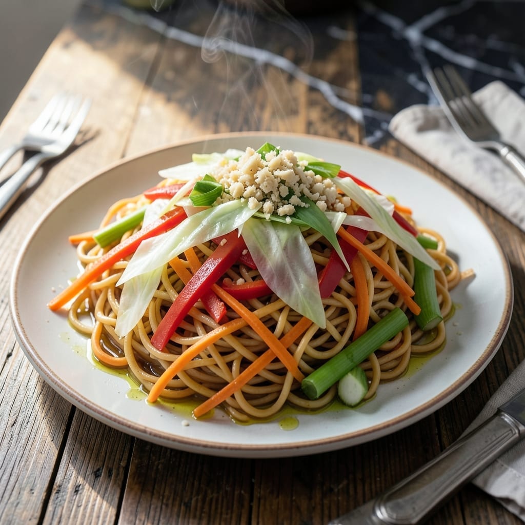 Nankin Chow Mein Recipe: Crispy Noodles With Savory Vegetable Medley Nankin Chow Mein Recipe: Crispy Noodles With Savory Vegetable Medley