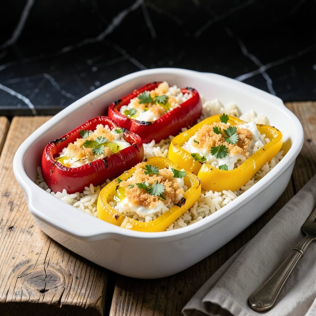 Stuffed Peppers Recipe Without Tomato Sauce: Creamy Rice and Herb Filling Stuffed Peppers Recipe Without Tomato Sauce: Creamy Rice and Herb Filling