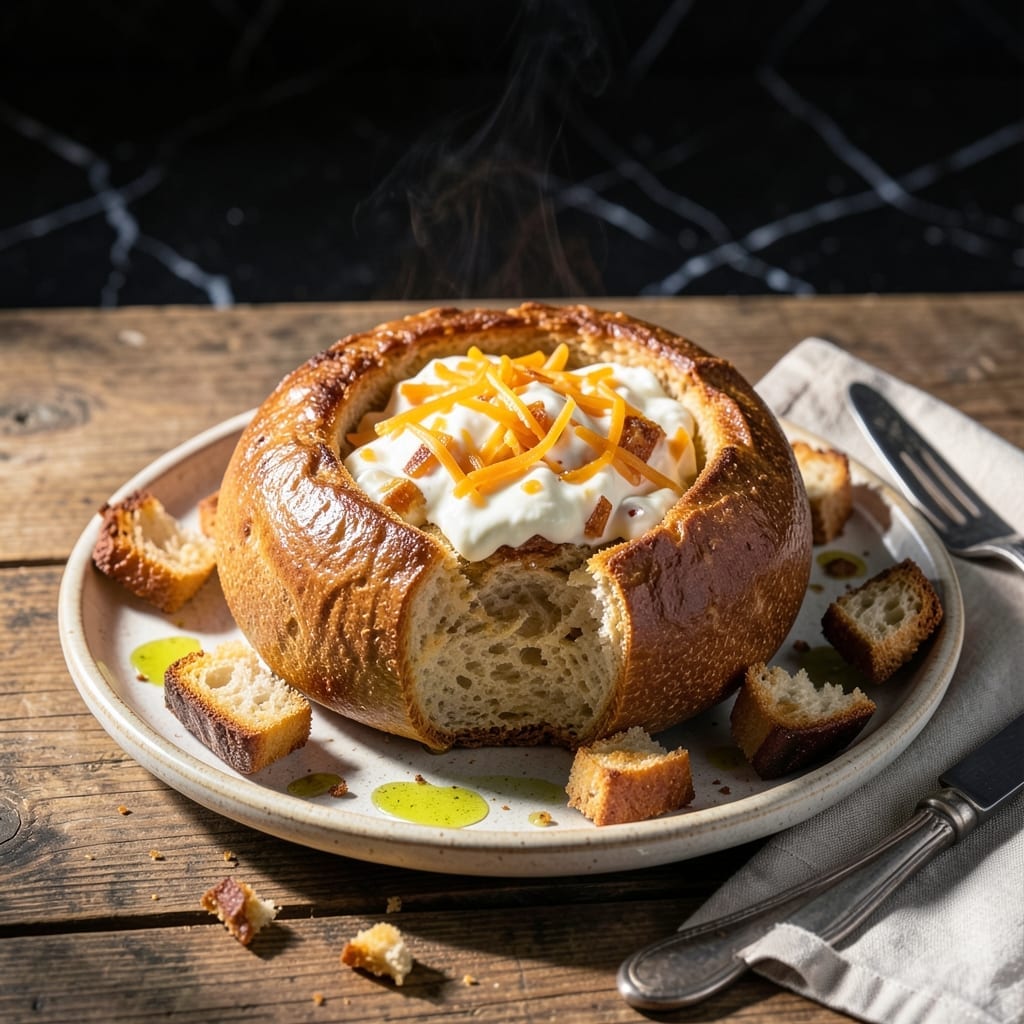 Christmas Cob Loaf Recipe Ingredients: Cheesy Party Dip in a Bread Bowl Christmas Cob Loaf Recipe Ingredients: Cheesy Party Dip in a Bread Bowl