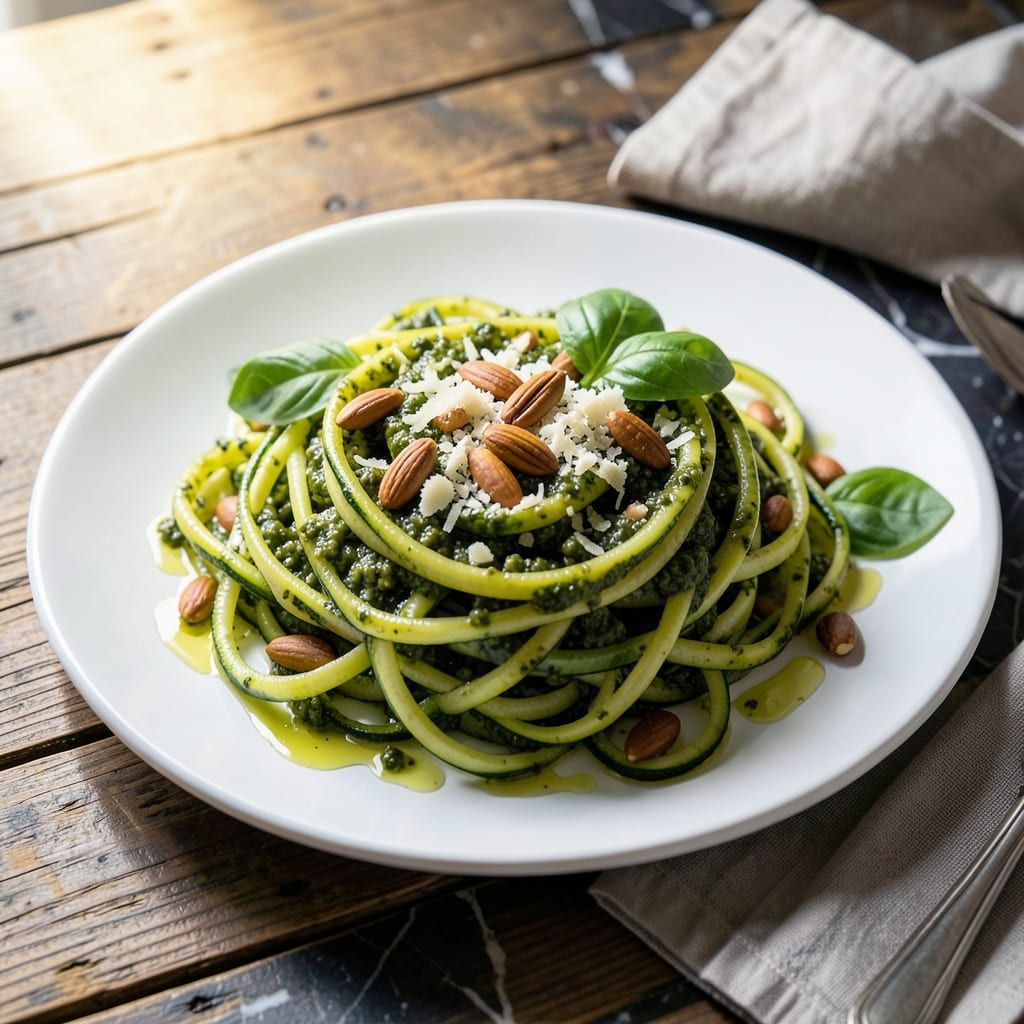 Zucchini Noodles Recipe Pesto: Fresh Basil Ribbons in Minutes