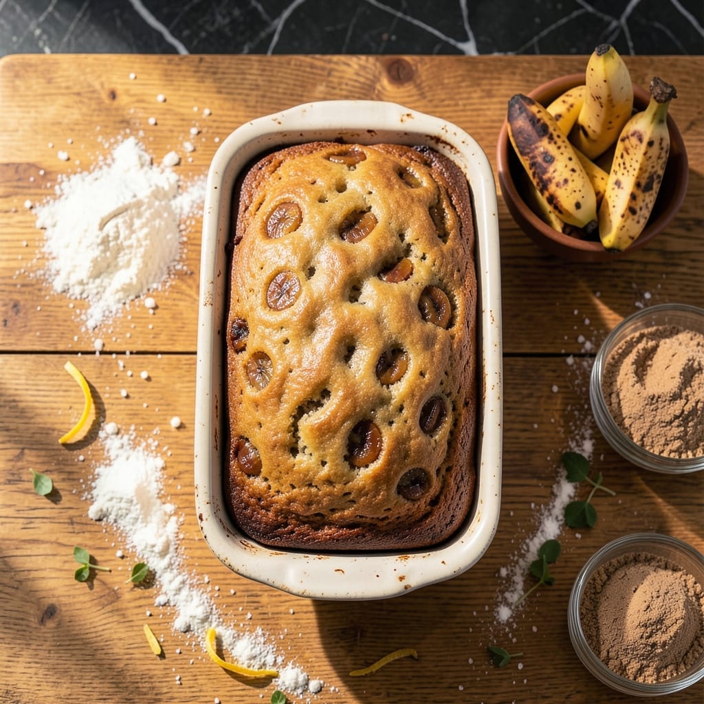 Banana Bread Recipe With Baking Powder: Moist Loaf With Caramelized Banana Flavor