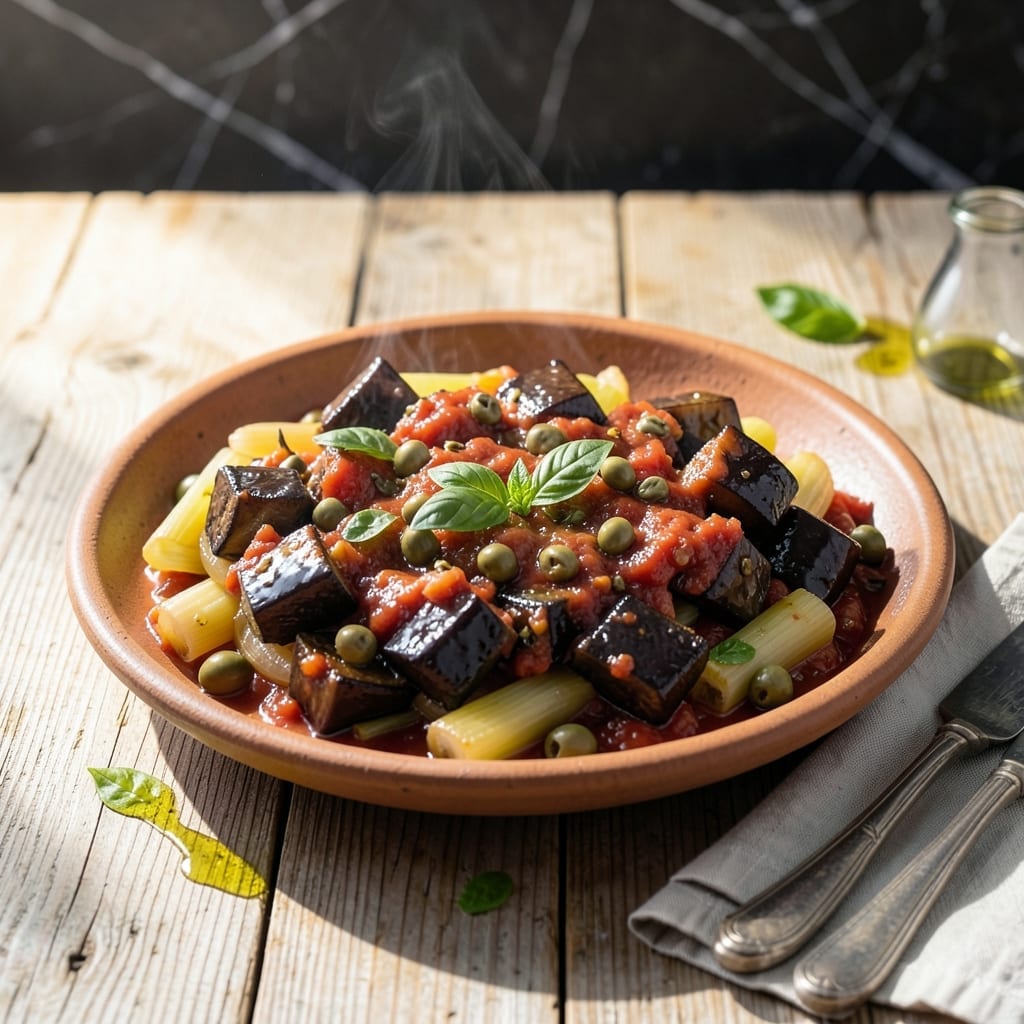 Caponata Recipe Jamie Oliver: Sicilian Sweet and Sour Eggplant Relish