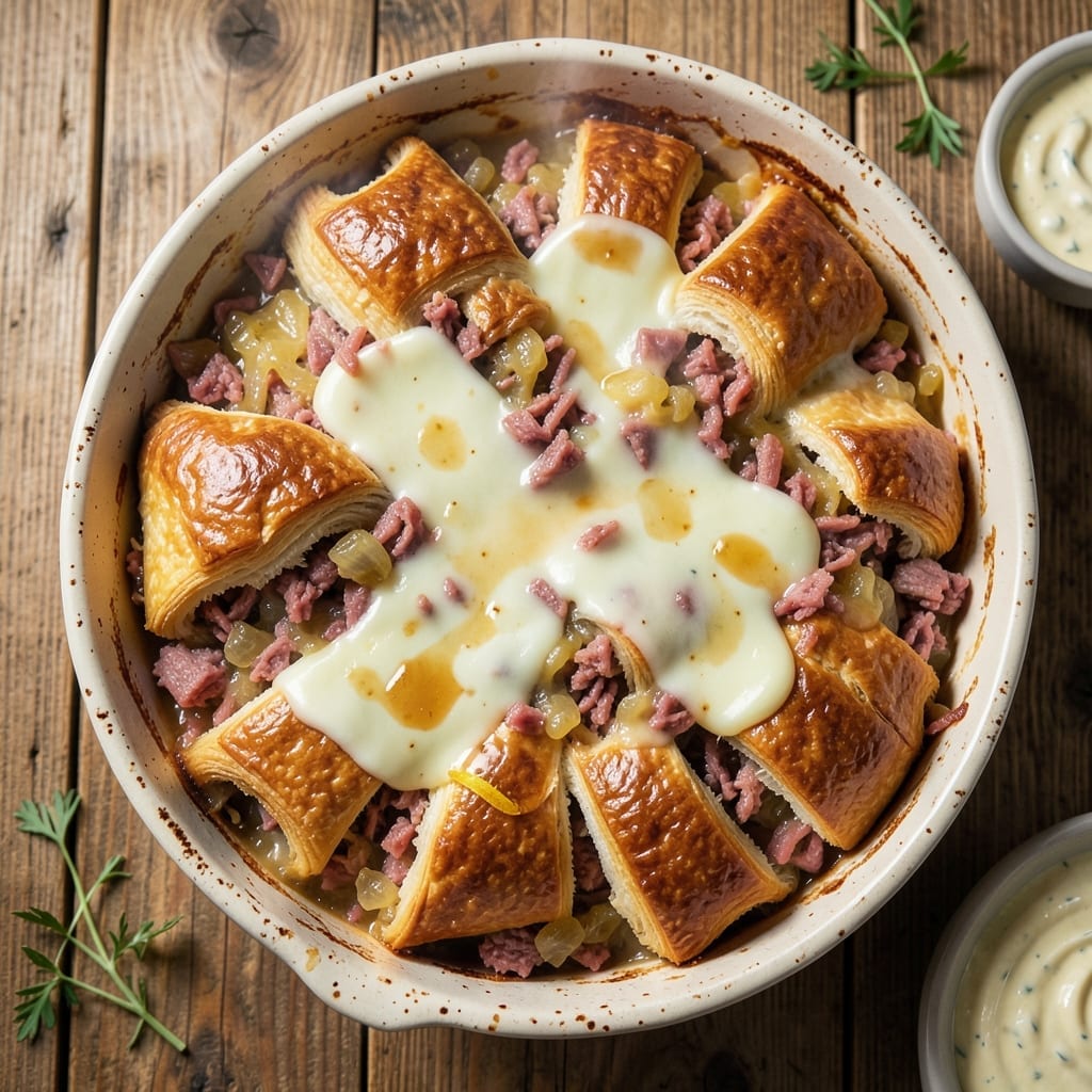 Reuben Casserole Recipe With Crescent Rolls: Buttery Layers and Zesty Sauerkraut Reuben Casserole Recipe With Crescent Rolls: Buttery Layers and Zesty Sauerkraut