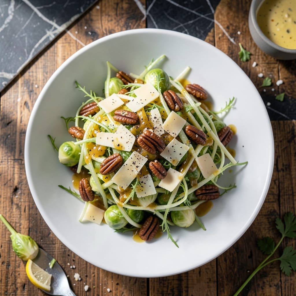 Emmy Squared Brussel Sprout Salad Recipe: Shaved Sprouts With Nutty Parmesan Crunch