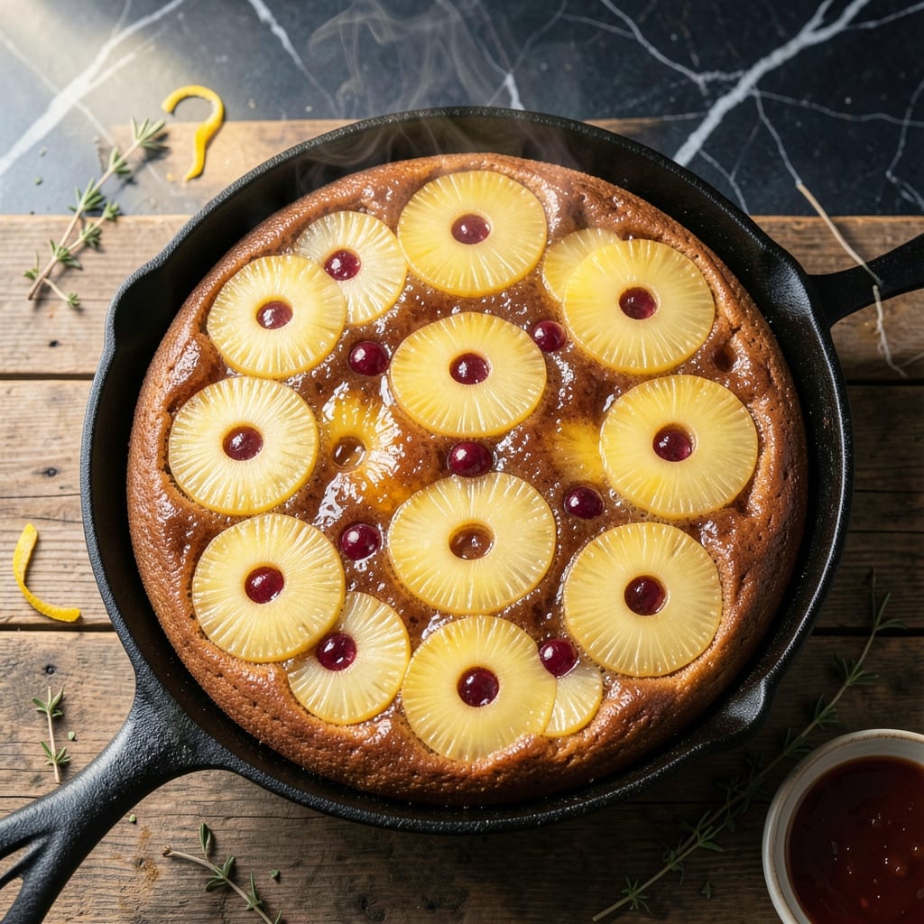 Pineapple Upside Down Cake Recipe Cast Iron Skillet: Caramelized Topping With Buttery Crust