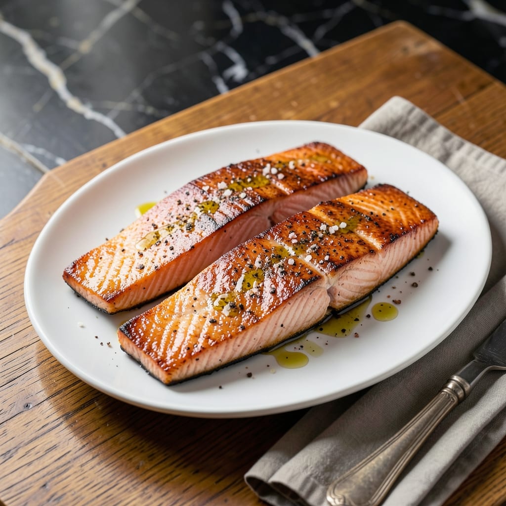 Broil Salmon Recipe With Skin: Crispy Skin and Flaky Flesh