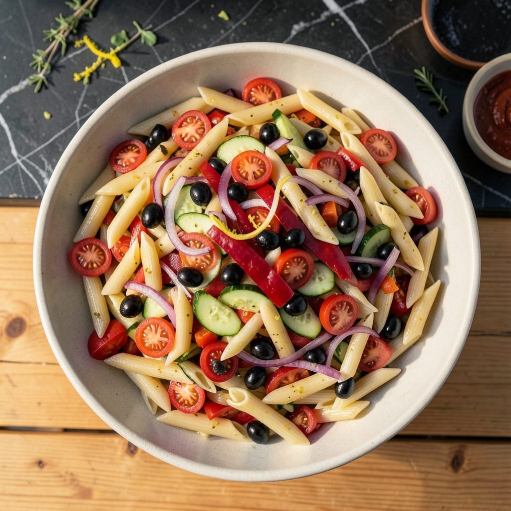 Pasta Salad Recipe for 100 People: Crowd-Pleasing Party Bowl