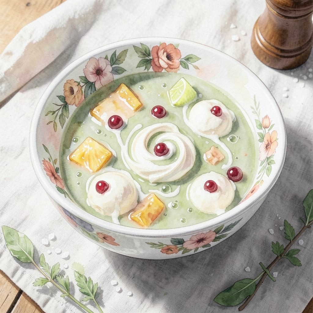 Green Punch Recipe for Baby Shower: Pastel Layers and Fruity Bubble Delight