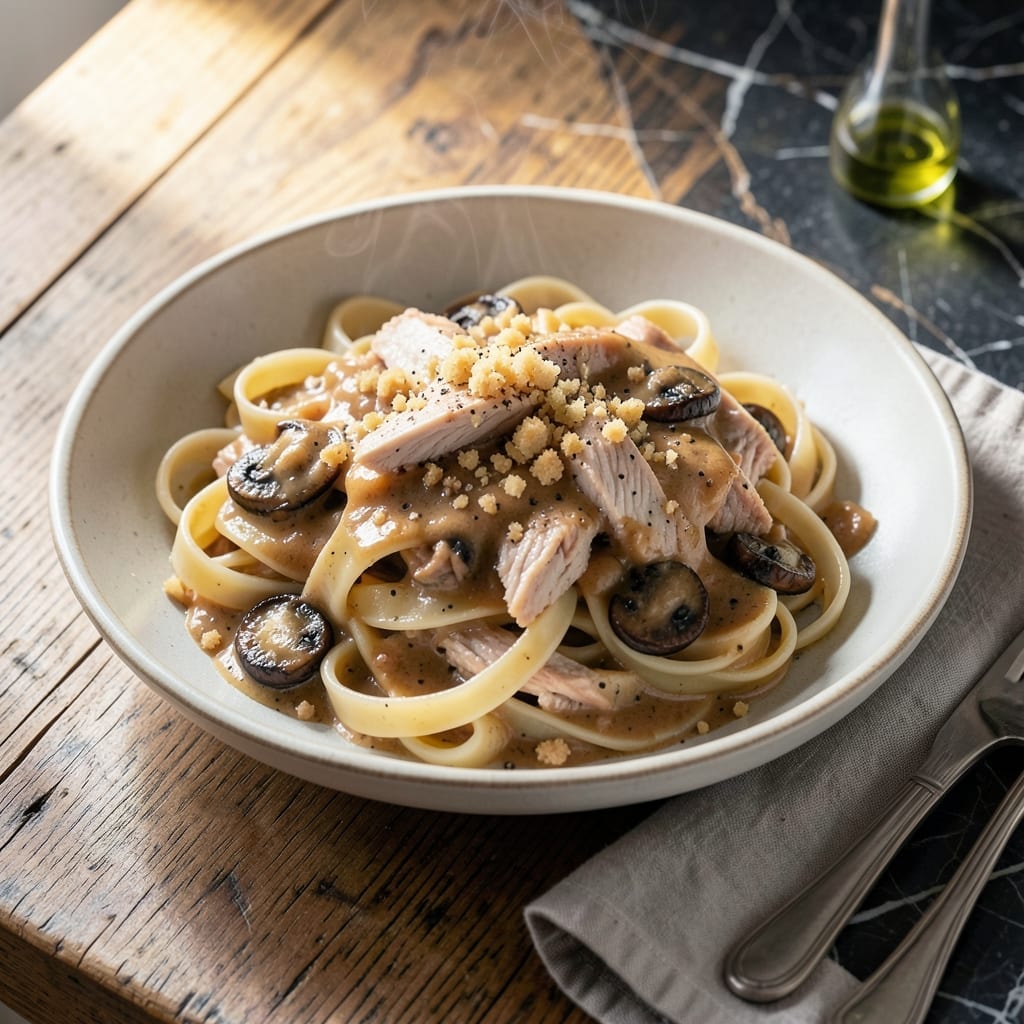 Turkey Tetrazzini Recipe Southern Living: Creamy Noodles with Mushroom Depth