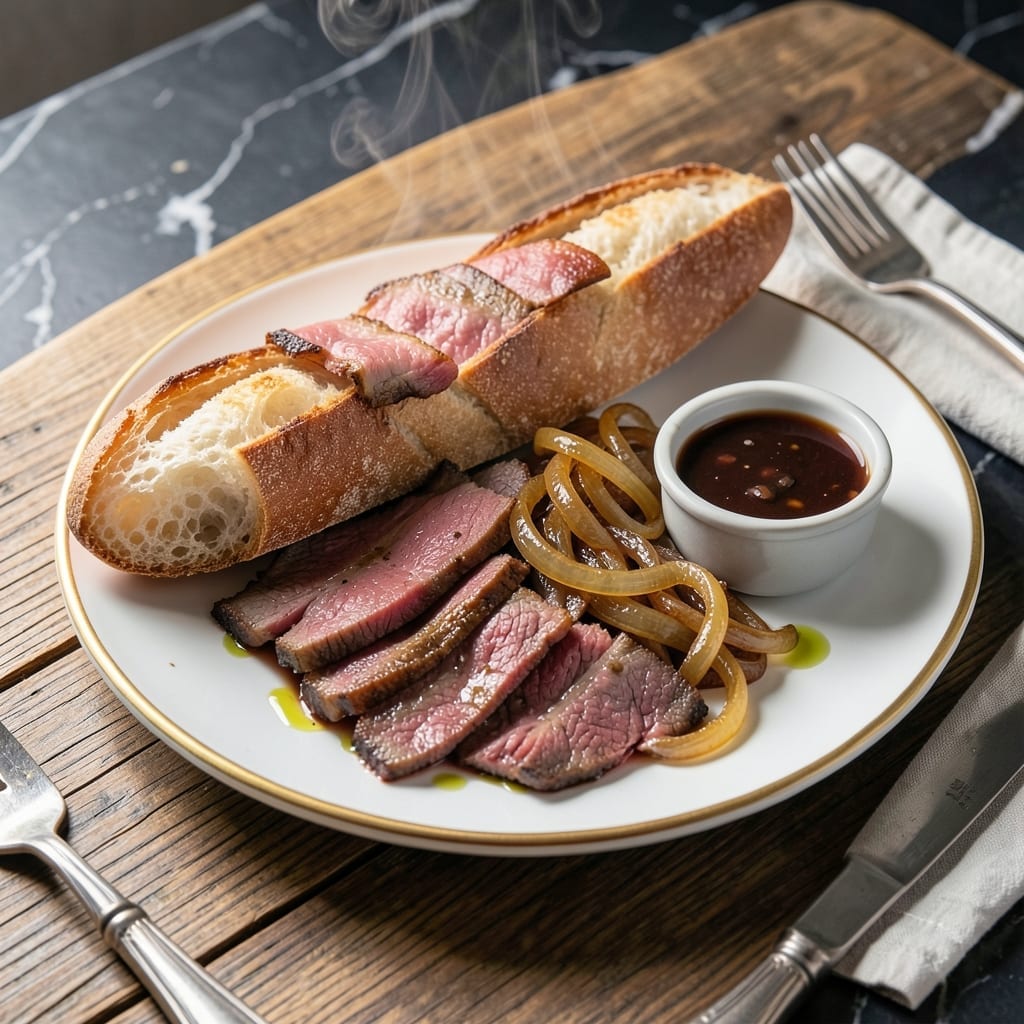 French Dip Recipe With Shaved Beef: Au Jus Soaked Sandwich Perfection