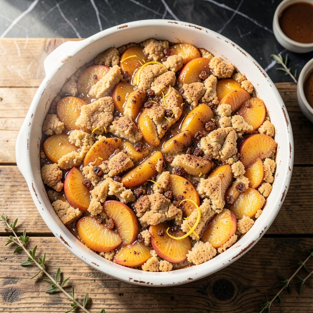 Peach Cobbler Recipe Using Gluten Free Bisquick: Warm Spiced Peaches Under a Flaky Crust Peach Cobbler Recipe Using Gluten Free Bisquick: Warm Spiced Peaches Under a Flaky Crust