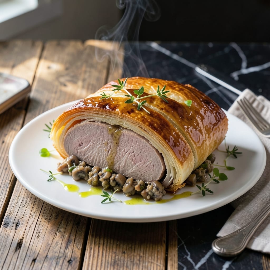 Pork Wellington Recipe With Puff Pastry: Golden Crust and Tender Center Pork Wellington Recipe With Puff Pastry: Golden Crust and Tender Center