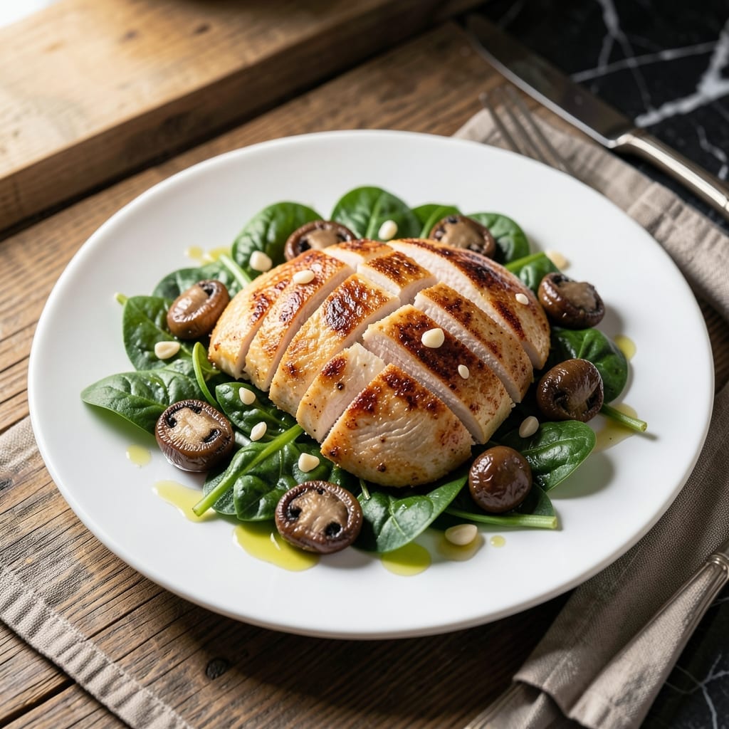 Chicken With Spinach and Mushroom Recipe Healthy: Nutrient-Packed Skillet Meal Chicken With Spinach and Mushroom Recipe Healthy: Nutrient-Packed Skillet Meal