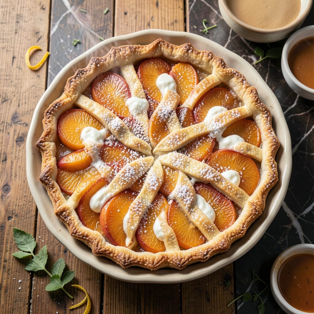 Peaches and Cream Pie Recipe with Canned Peaches: Flaky Crust With Sweet Peach Filling Peaches and Cream Pie Recipe with Canned Peaches: Flaky Crust With Sweet Peach Filling