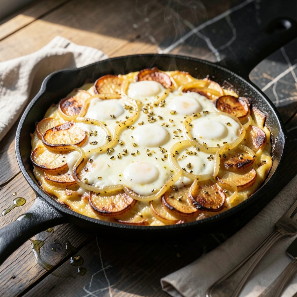 Potato Frittata Recipe Stovetop: Fluffy Eggs with Crisp Edges