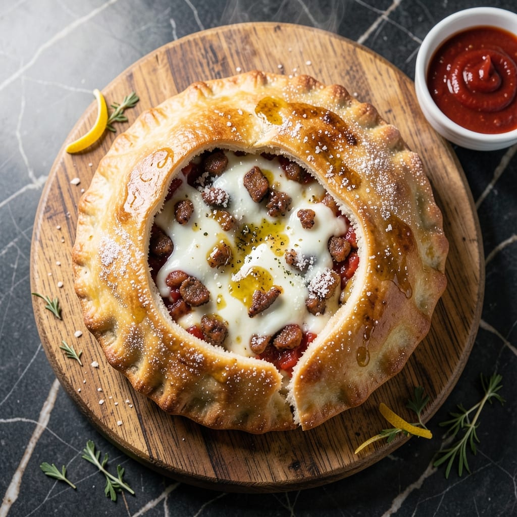 Pizza Calzone Recipe With Pizza Dough: Crimped Half-Moon Italian Feast