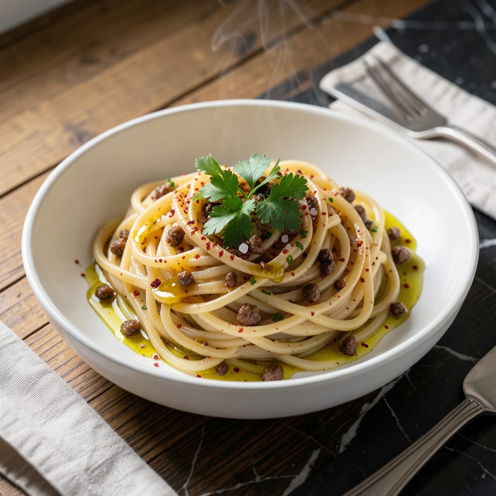 Spaghetti Recipe Without Meat: Garlicky Olive Oil and Herb Simplicity Spaghetti Recipe Without Meat: Garlicky Olive Oil and Herb Simplicity