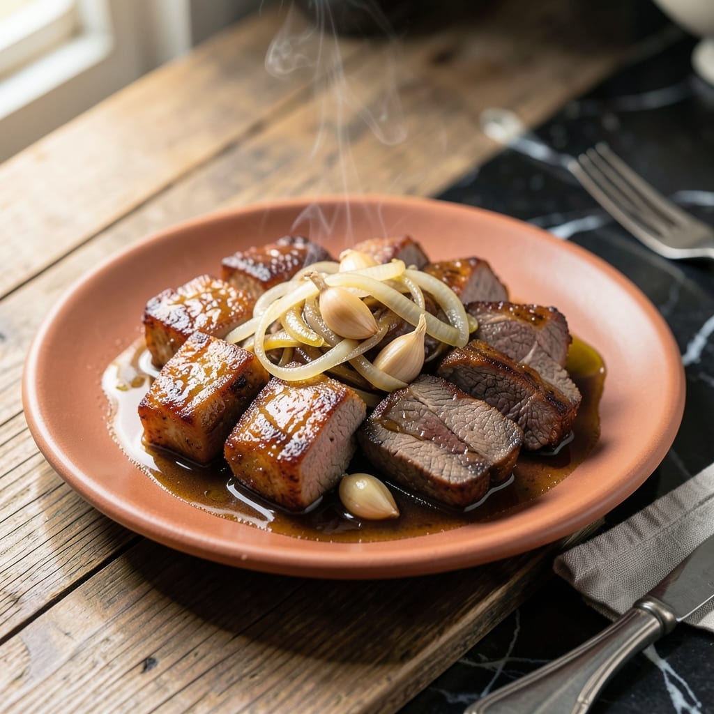 Pork and Liver Recipe Pinoy Style: Savory Offal Delight with Garlic and Vinegar