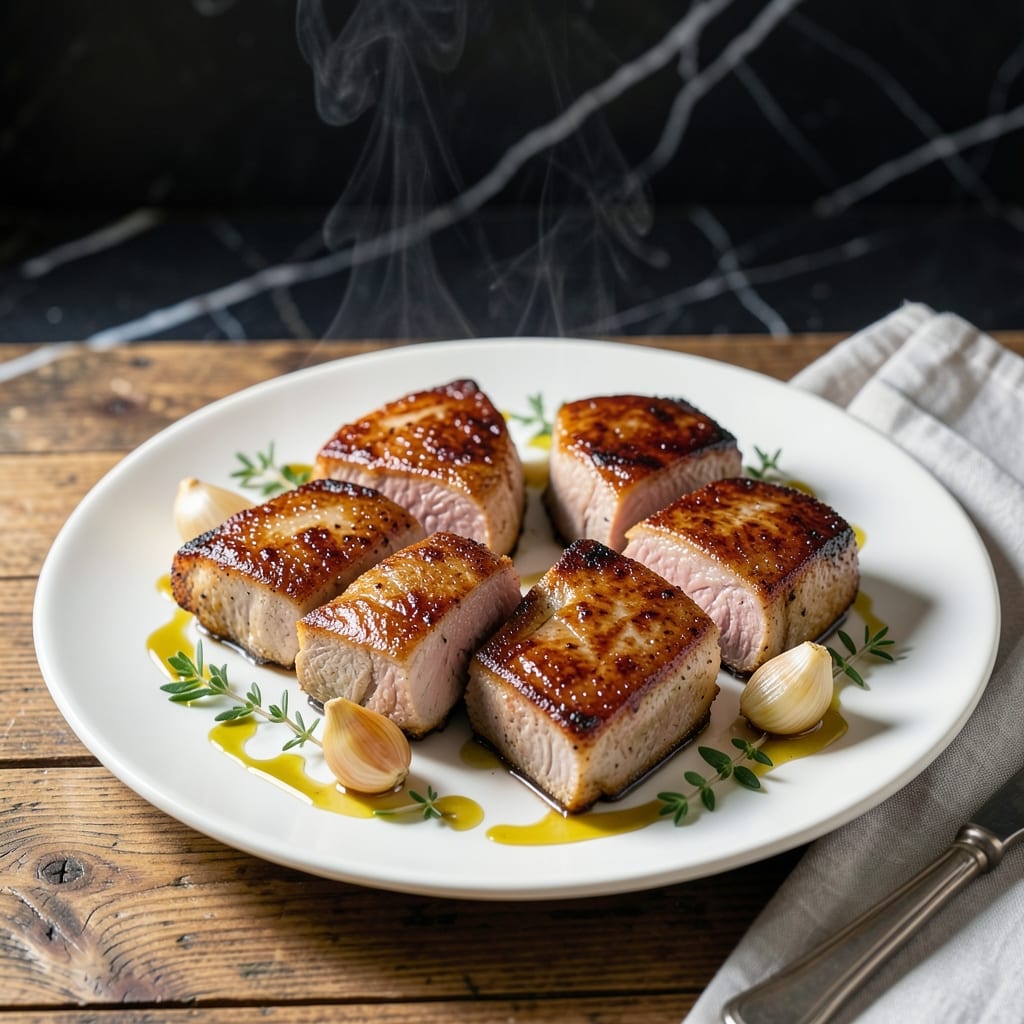 Pork Chop Recipe MasterChef: Pro-Level Pan-Seared With Garlic Thyme Finish Pork Chop Recipe MasterChef: Pro-Level Pan-Seared With Garlic Thyme Finish