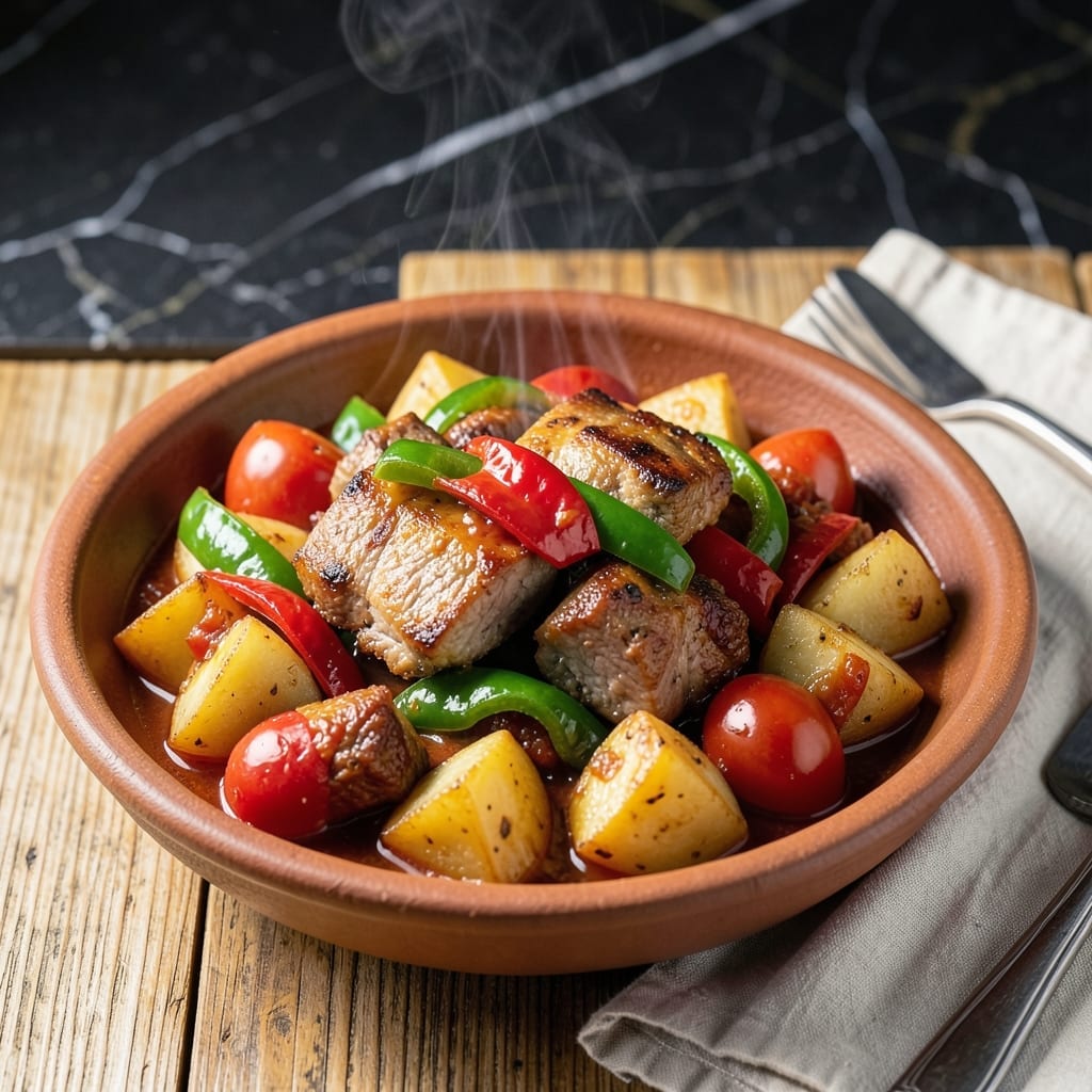 Pork Afritada Recipe Batangas Style: Tomato-Rich Stew With Potato and Bell Pepper Pork Afritada Recipe Batangas Style: Tomato-Rich Stew With Potato and Bell Pepper