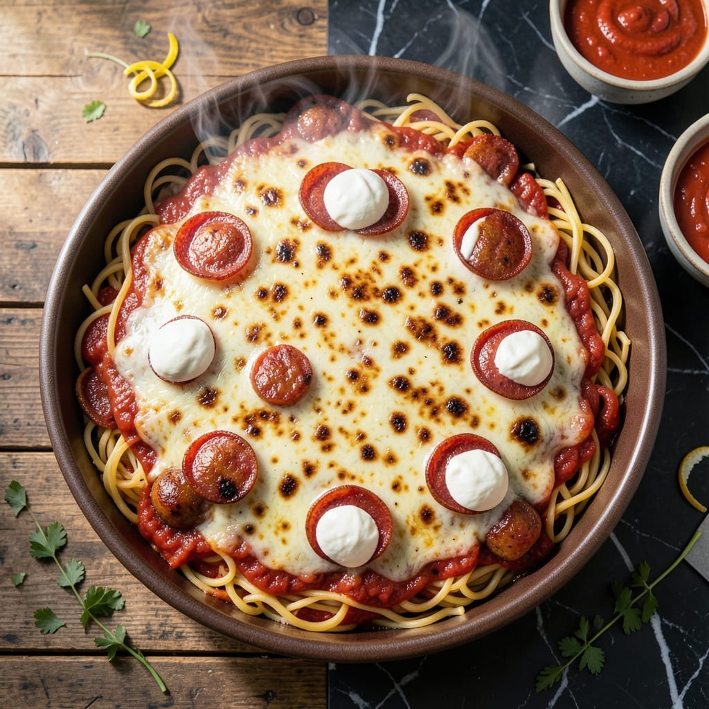 Pizza Bake Recipe With Noodles: Cheesy Layers of Italian Comfort