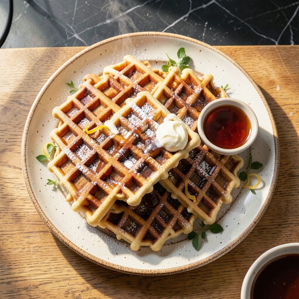 Thin Crispy Waffle Recipe: Golden Edges and Light Air Pockets